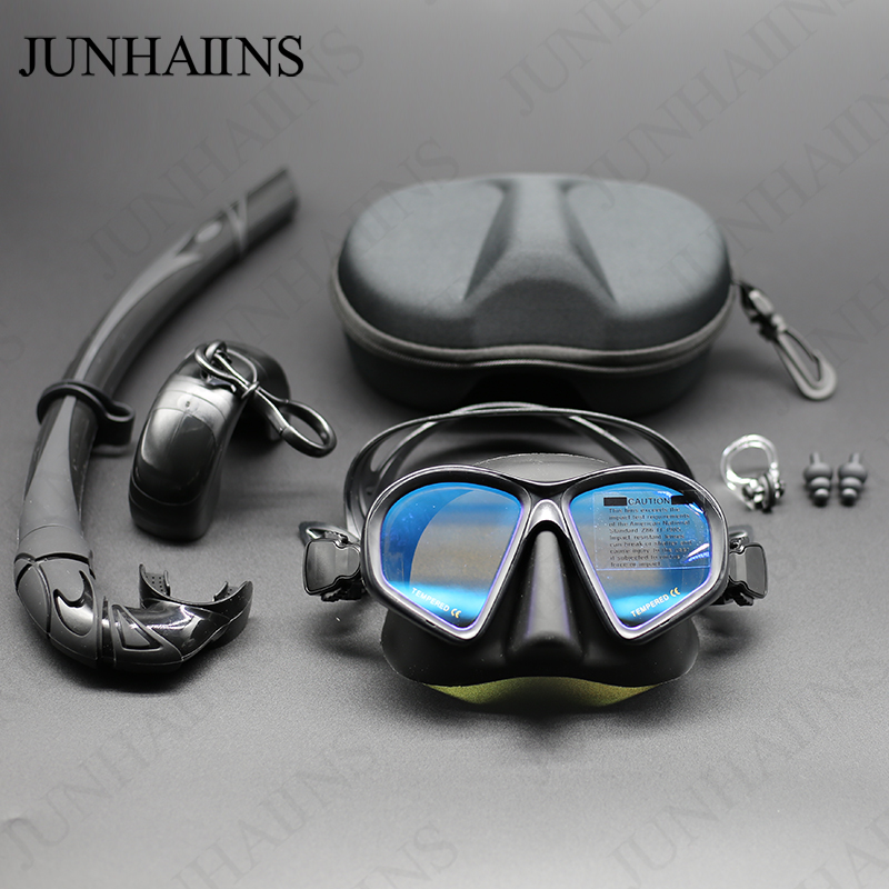 Freediving Mask Set - قناع غوص من الزجاج المقوى بسعة