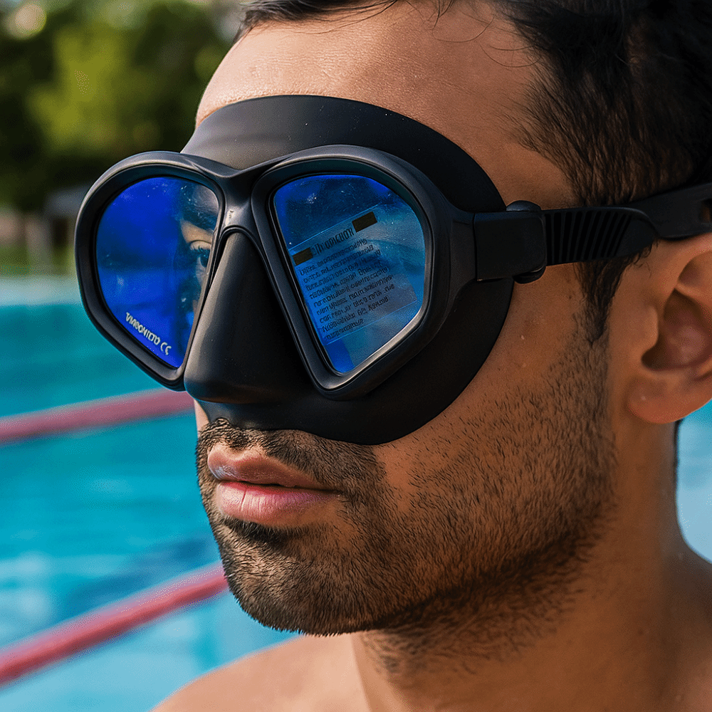 Freediving Mask Set - قناع غوص من الزجاج المقوى قابل