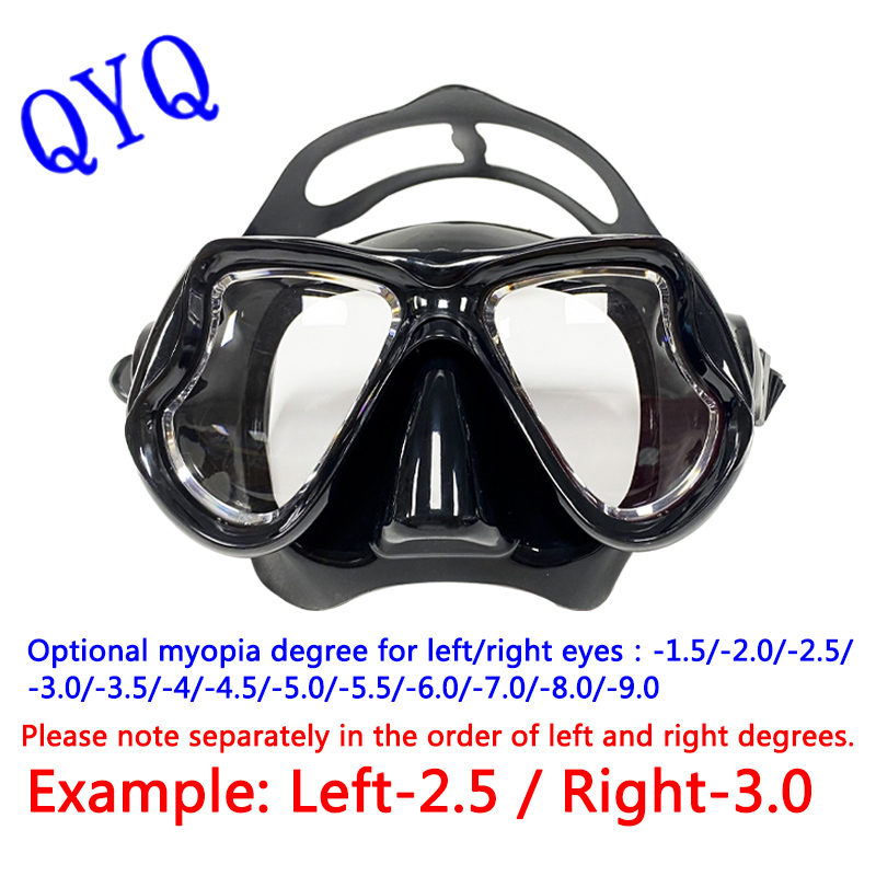 Freediving Mask Set - قصر النظر الغوص أقنعة الغوص مجموعة
