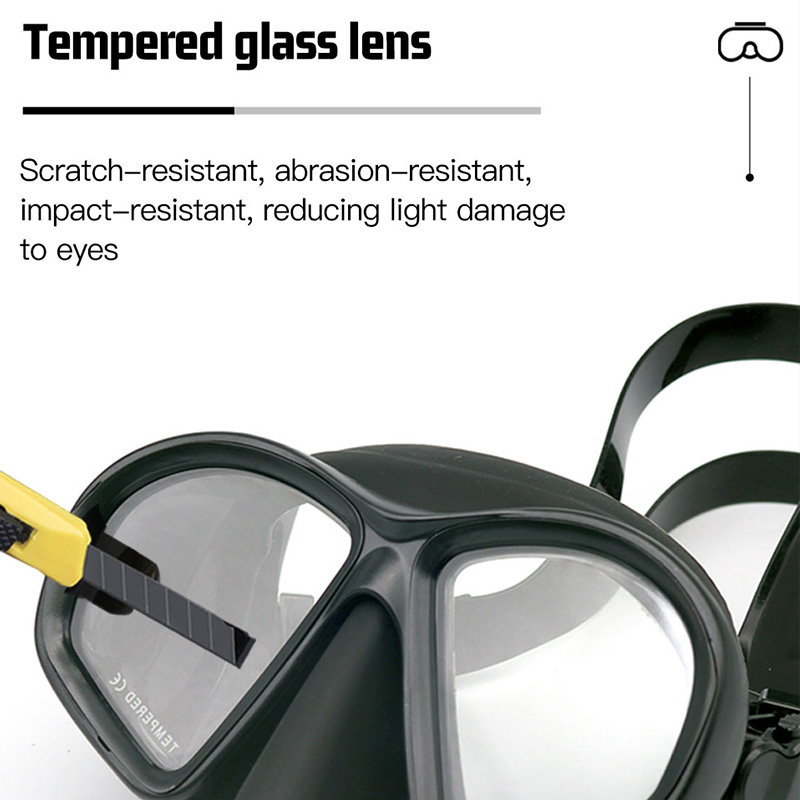 قناع غوص من الزجاج المقوى بسعة - مراجعة Freediving Mask Set وسعره