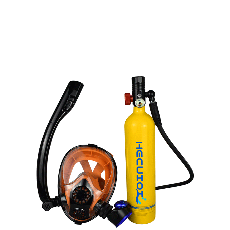 مجموعة خزان غوص صغيرة 1LScuba، - مراجعة Freediving Mask Set وسعره