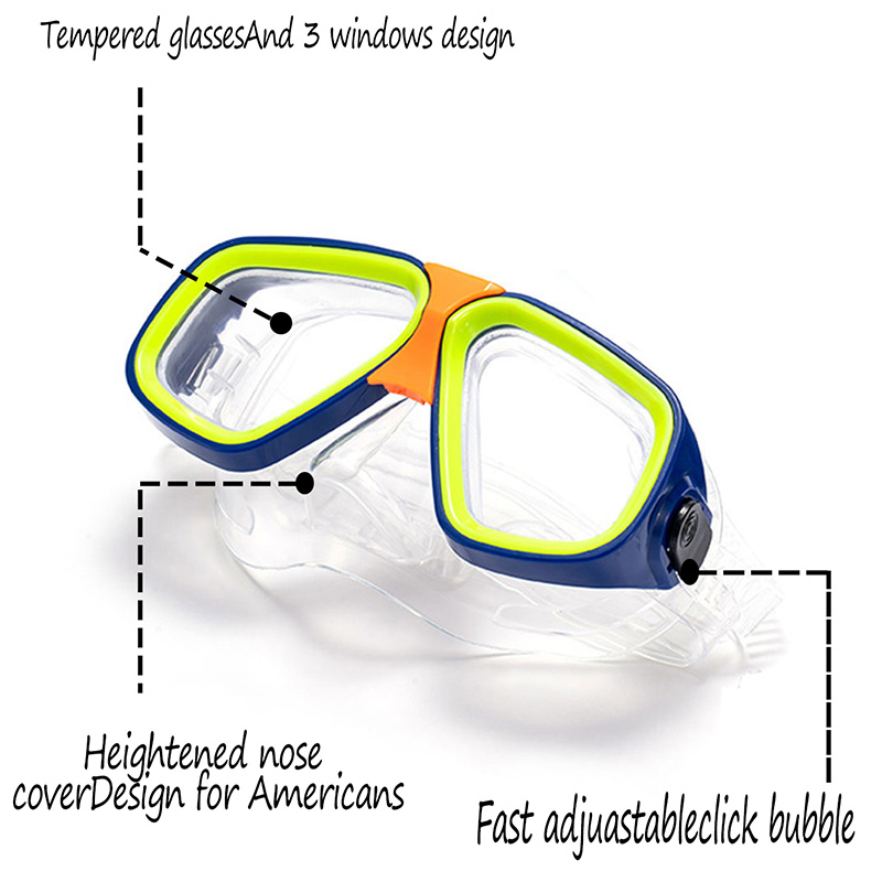 الكبار الاطفال الغوص حملق قناع - مراجعة Freediving Mask Set وسعره