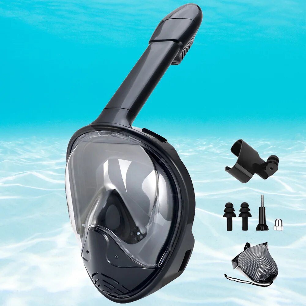 تحت الماء الغوص كامل الوجه الأ - مراجعة Freediving Mask Set وسعره