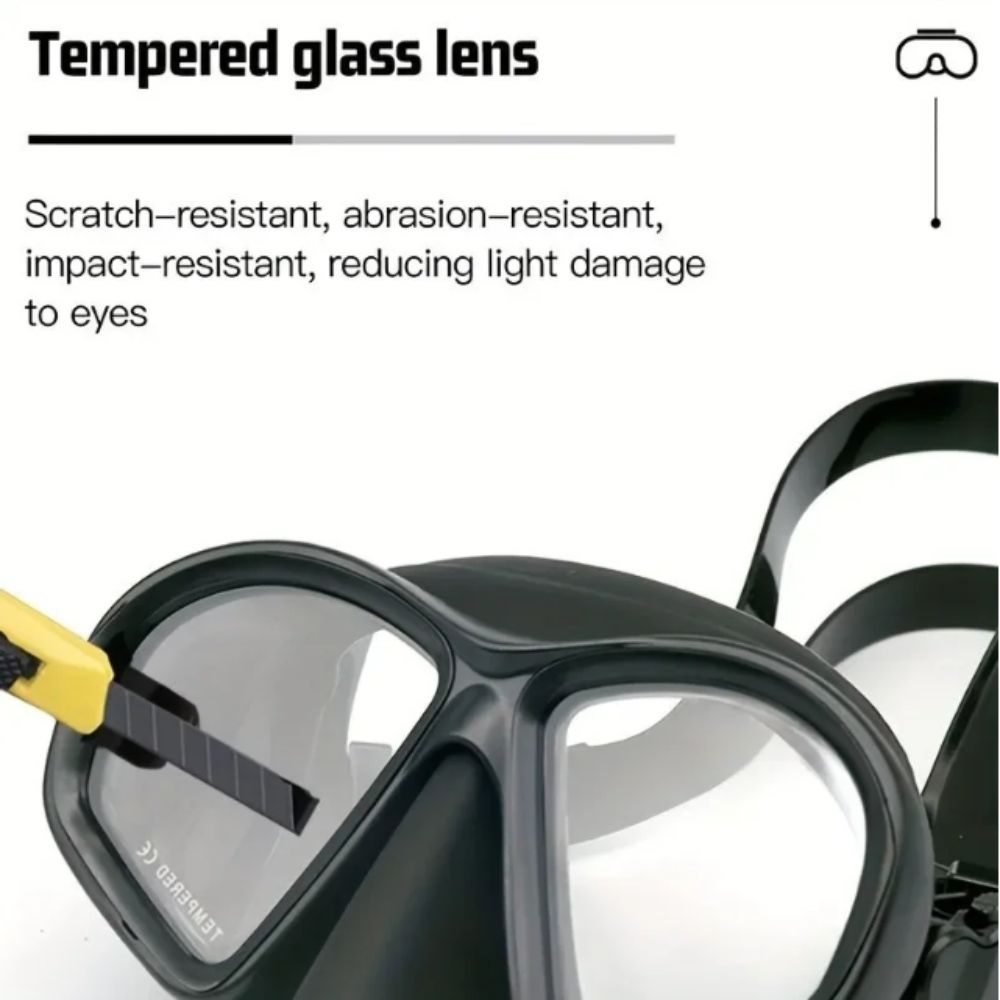 قناع غوص من الزجاج المقوى قابل - مراجعة Freediving Mask Set وسعره