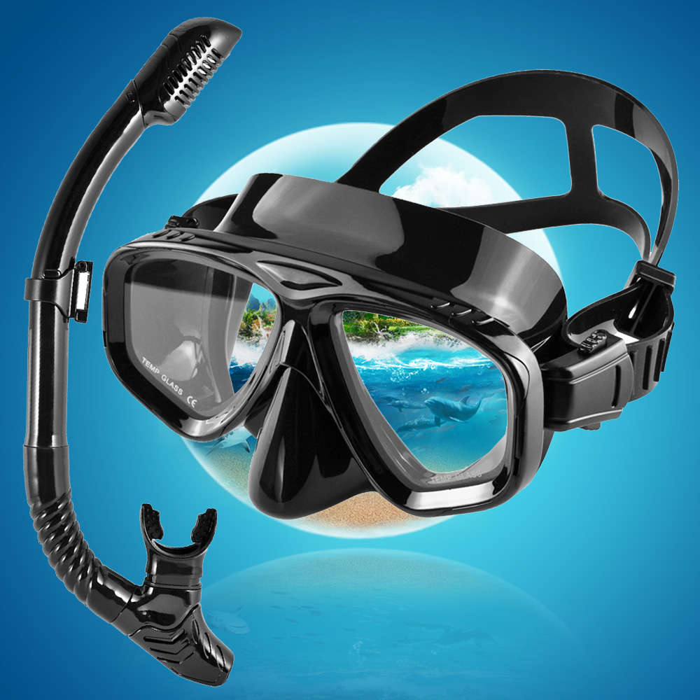 مجموعة قناع الغوص غص الجافة ،  - مراجعة Freediving Mask Set وسعره