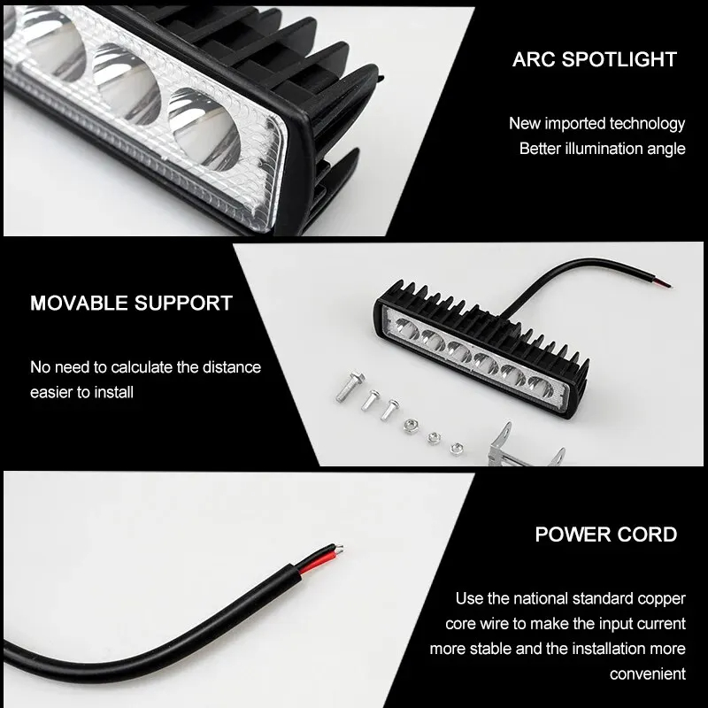 LED شريط إضاءة العمل شكل ضوء ب - مراجعة Head Racket Boom وسعره