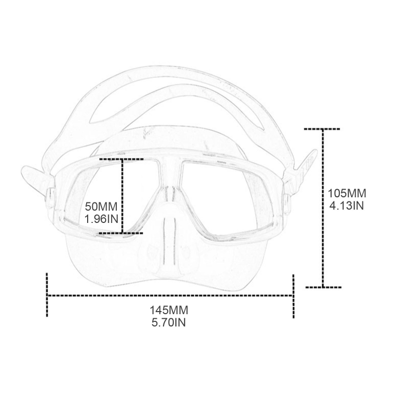 قناع الغوص الغطس ذو الرؤية الو - مراجعة Freediving Mask Set وسعره